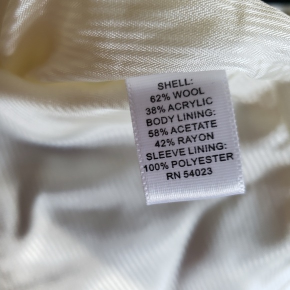 Banana Republic Blazer Jacket Womens 8 Black Tailored Tweed Mock Neck Quiet Lux - Picture 4 of 4